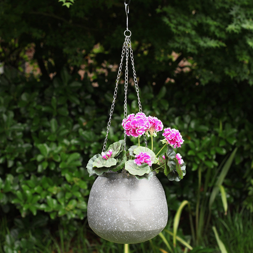 Large Metal Hanging Planter Pot with Chain