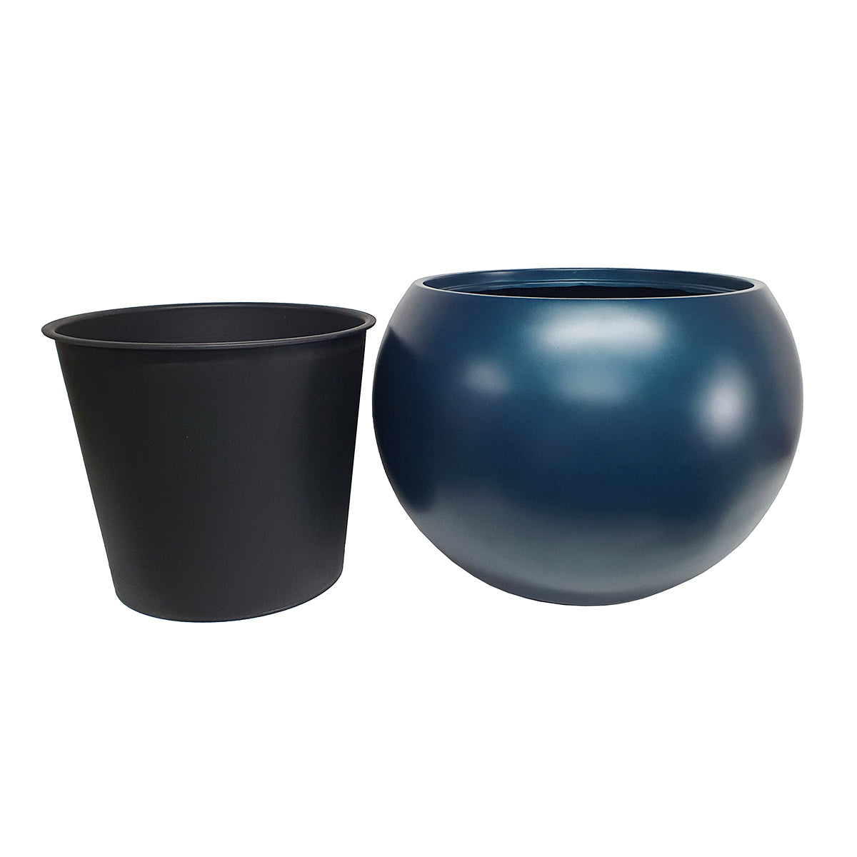 Large Round Majesty Plant Pot - Blue