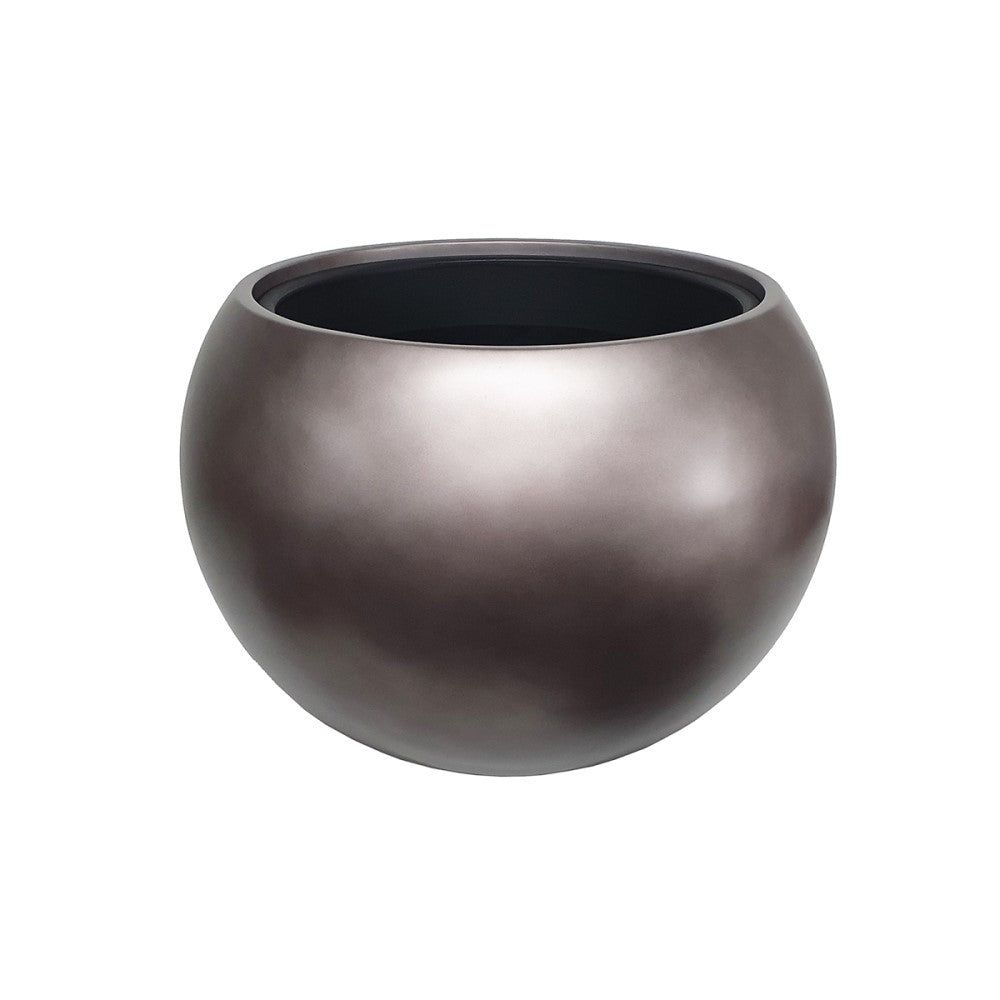 Large Round Majesty Plant Pot - Coffee