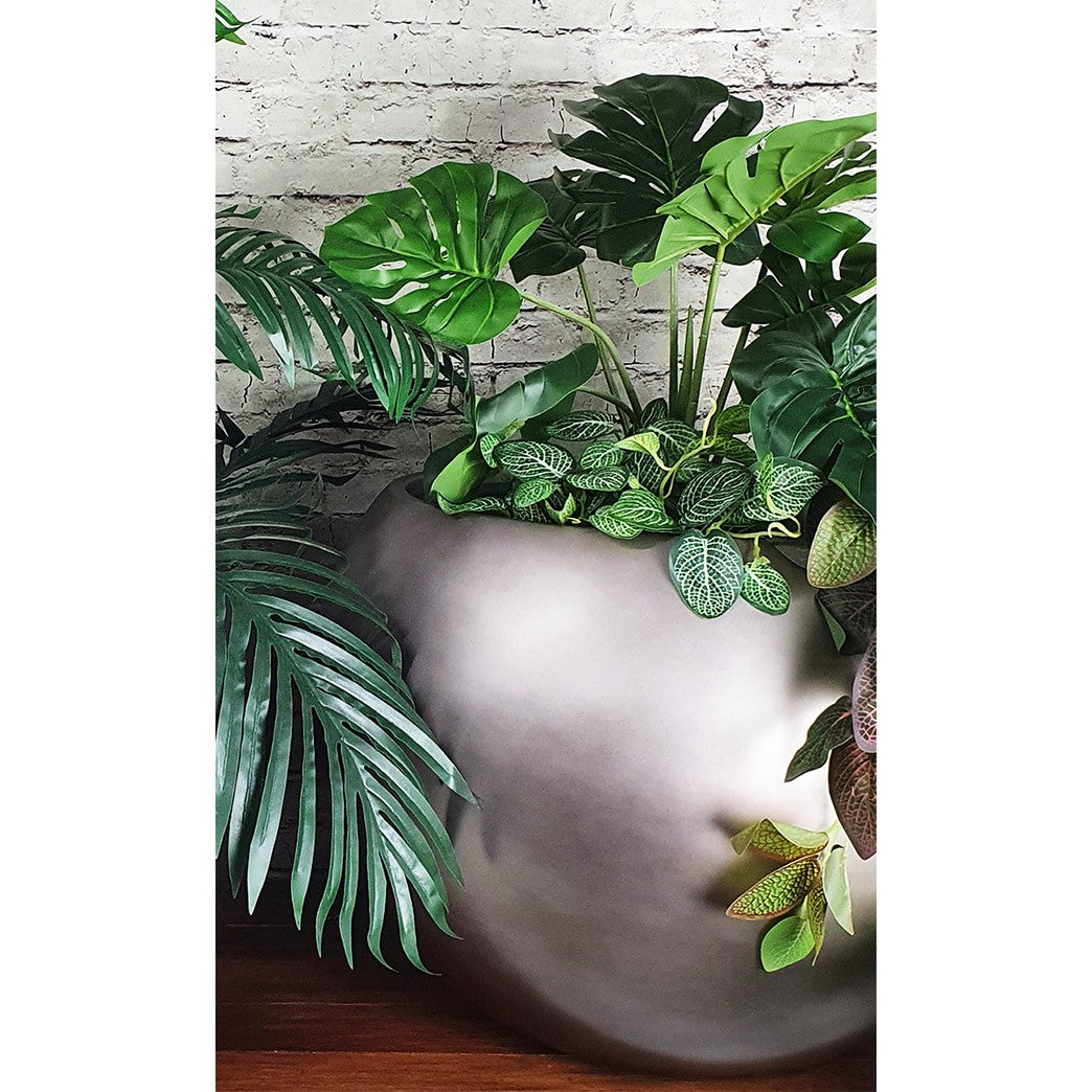 Large Round Majesty Plant Pot - Coffee