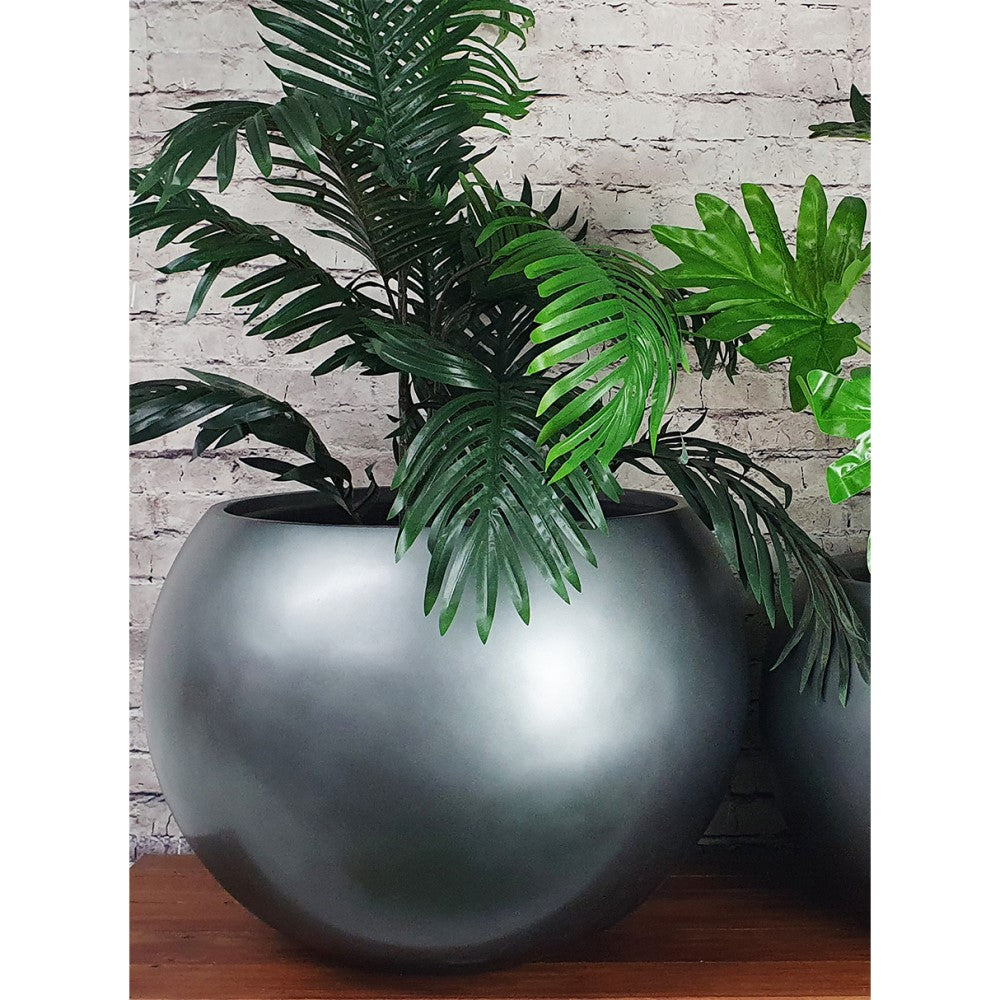 Large Round Majesty Plant Pot - Grey