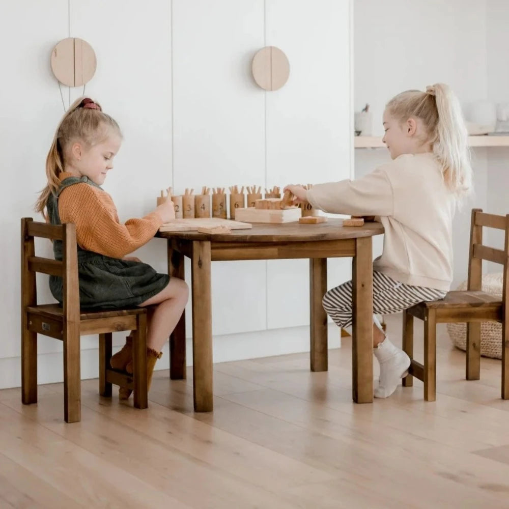 Large Round Table with 2 Standard Chairs