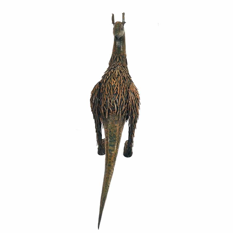 Large Rust Kangaroo Looking Back - 58.5x19x58.5cms