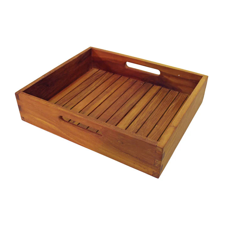 Large Spacious Wooden Storage Tray