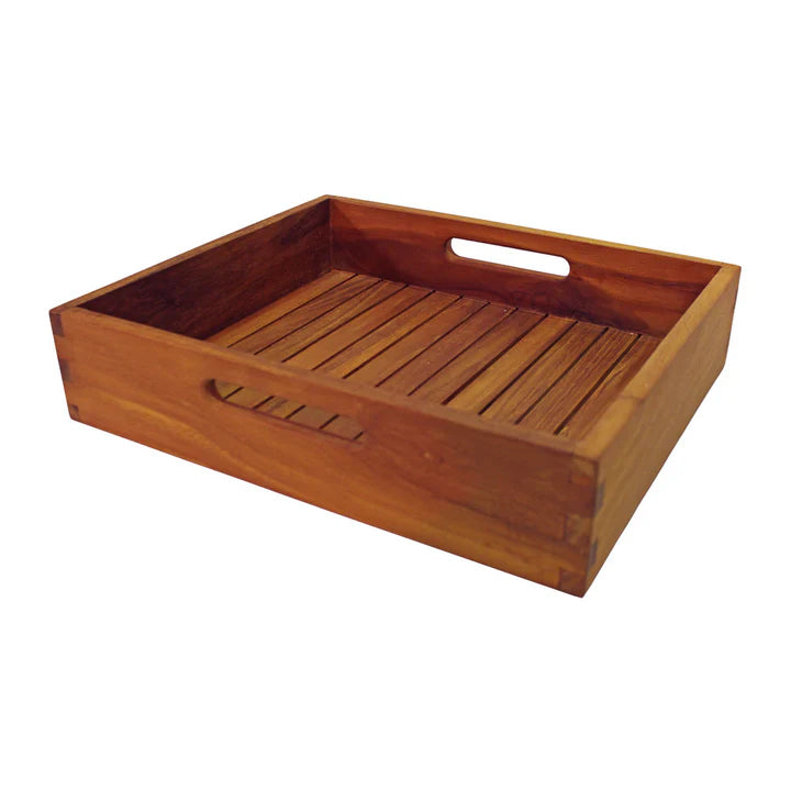 Large Spacious Wooden Storage Tray