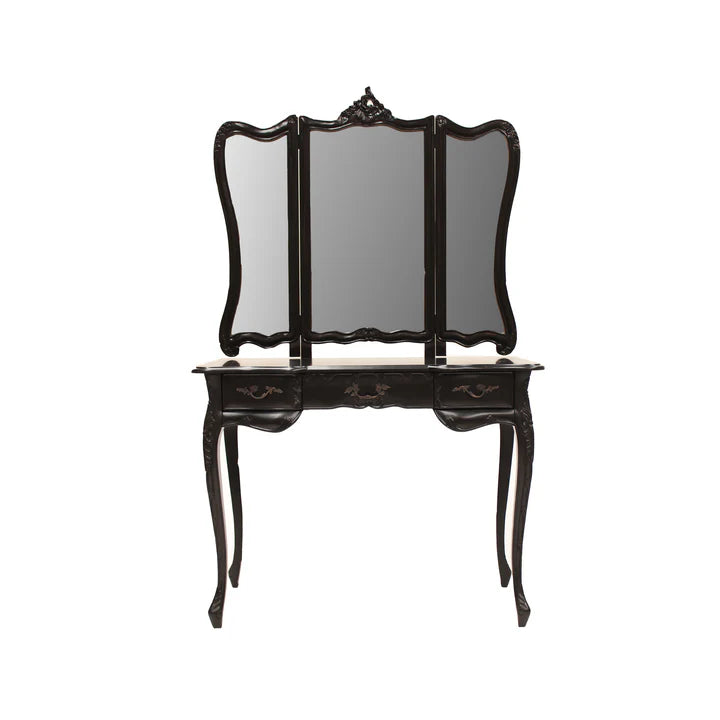 Large Wooden Paris Dressing Table - Black