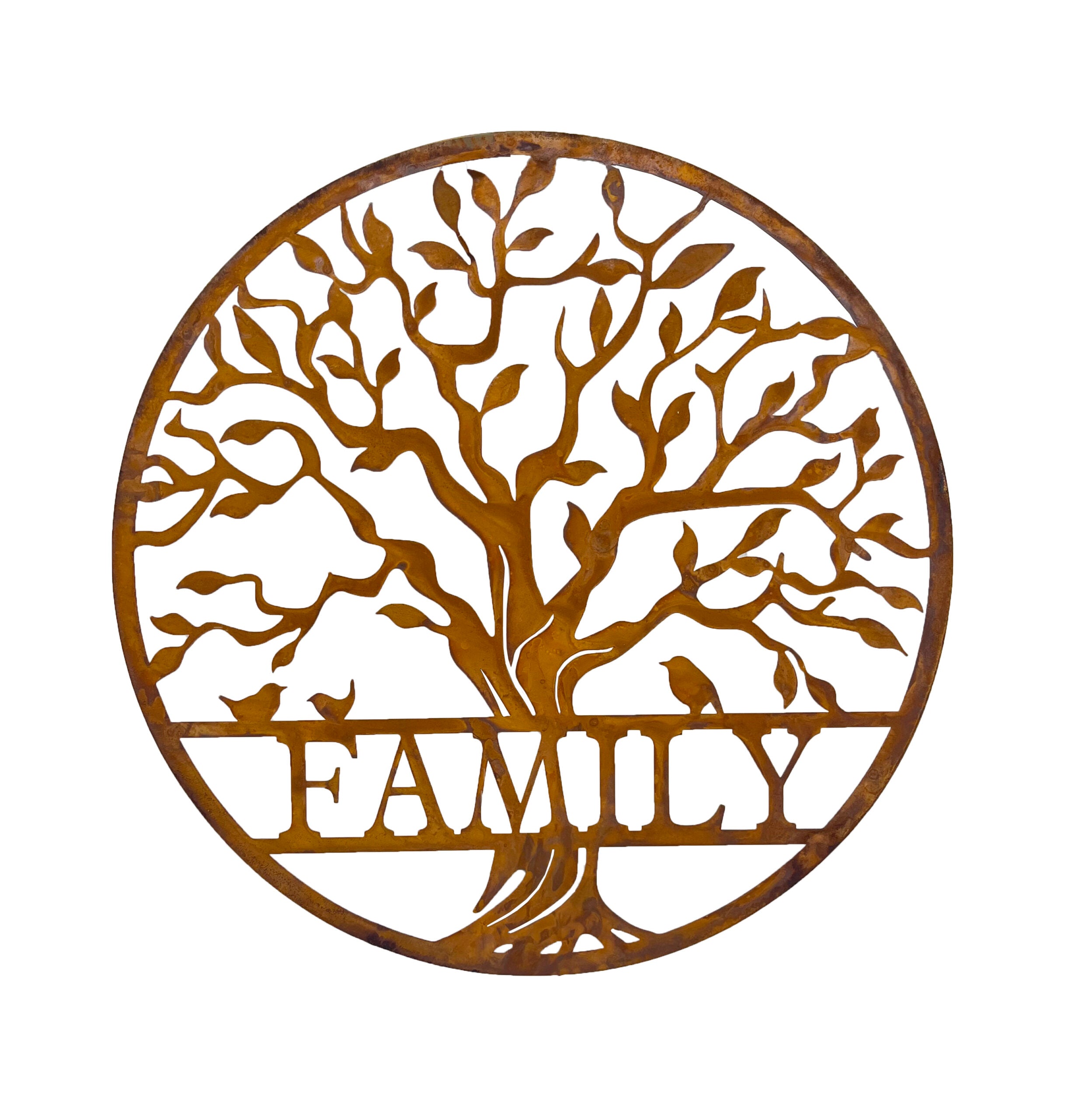 Laser-Cut-Round-Family-Tree-of-Life-Stake - 50cms