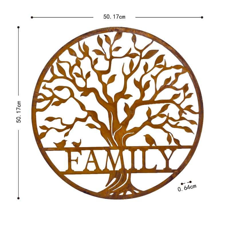 Laser-Cut-Round-Family-Tree-of-Life-Stake - 50cms