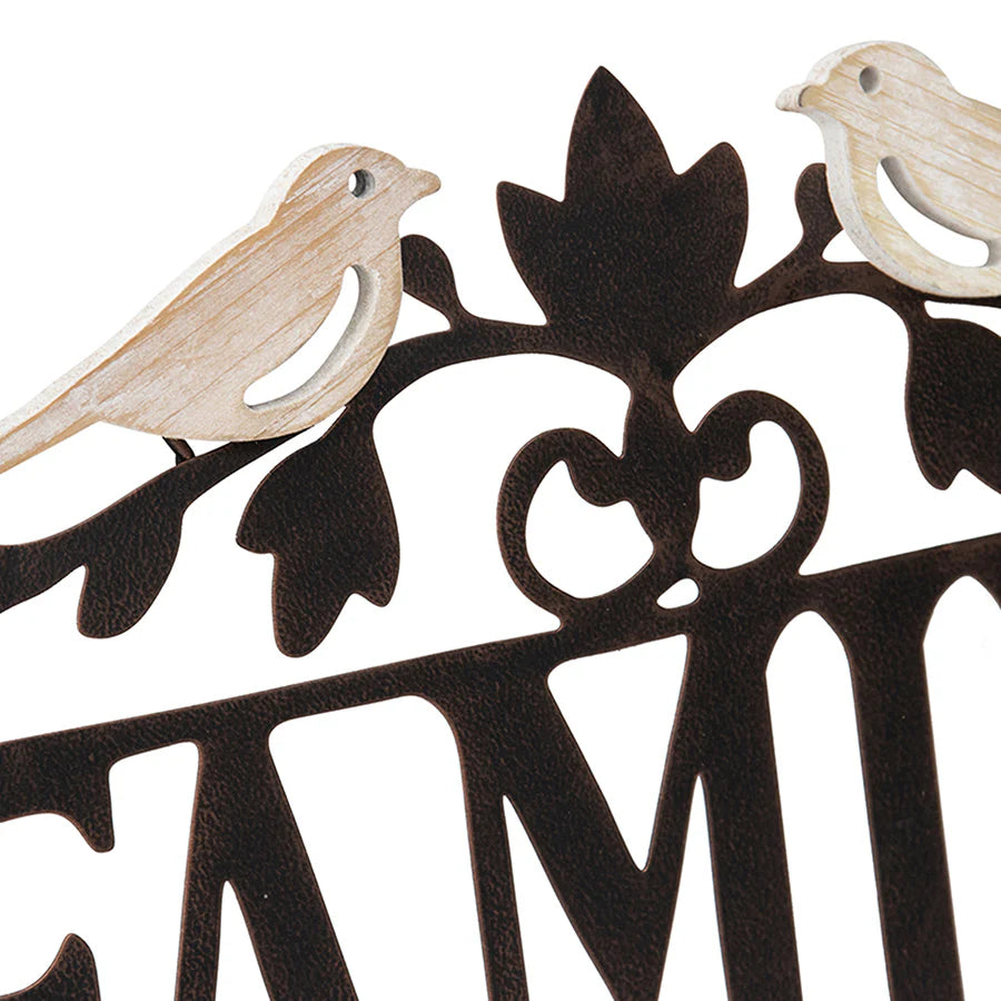 Laser-Cut Lovebirds Family Wall Art 50cms