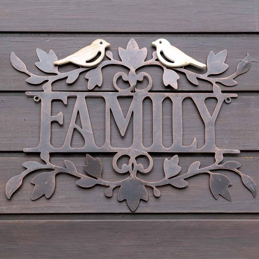 Laser-Cut Lovebirds Family Wall Art 50cms