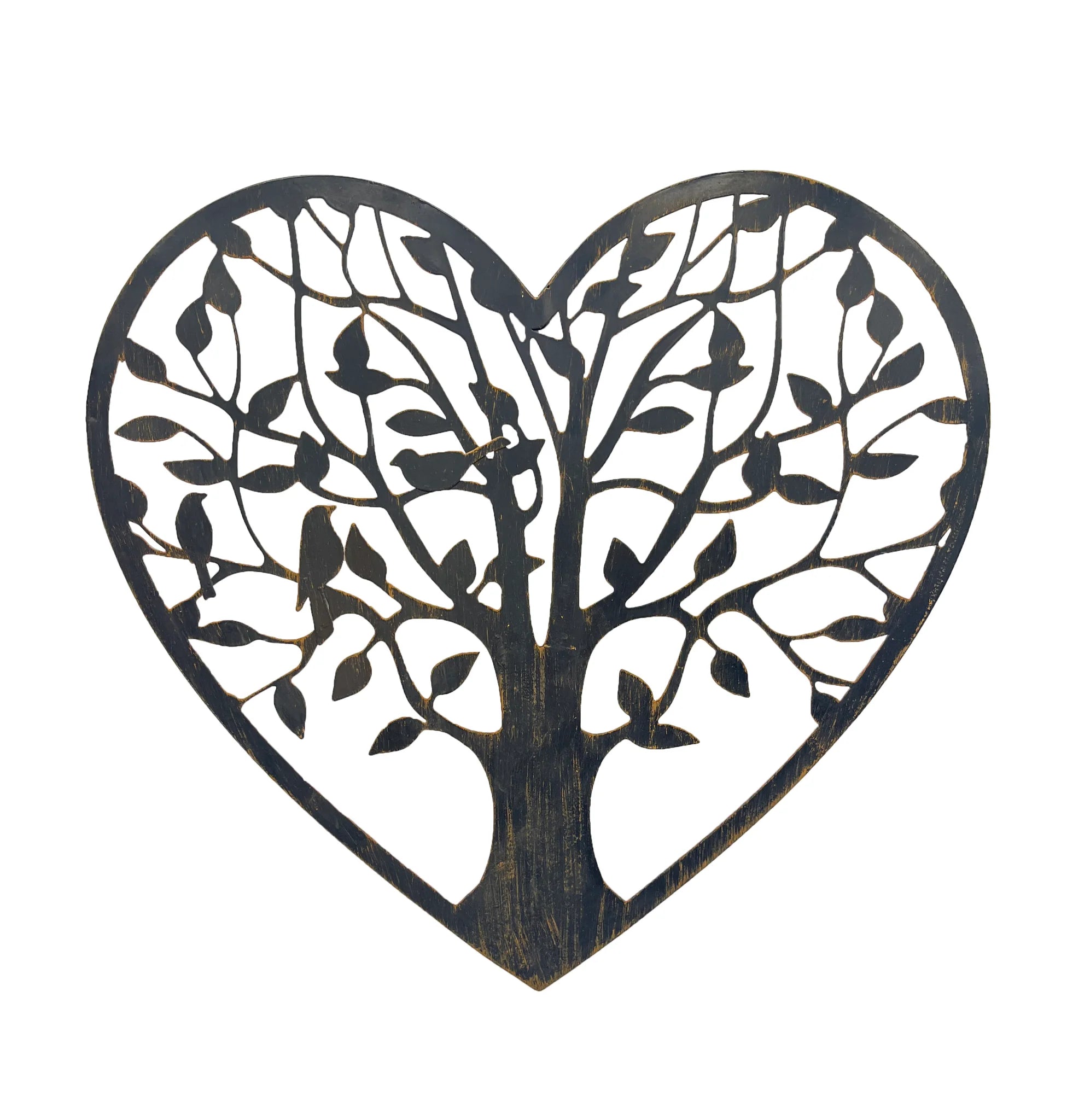 Laser-Cut Tree-Of-Life Heart Wall Art - 41cms