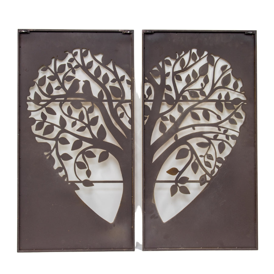 Laser Cut Heart 2-Piece Tree-of-Life Wall Art