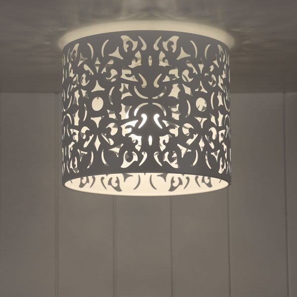 Laser Cut Metal DIY Ceiling Light 25cms (Available in 2 Colors)