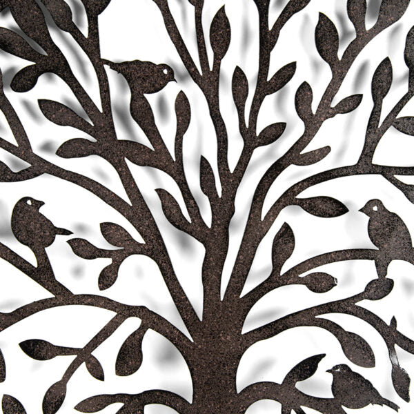 Laser cut Round Tree of Life Birds Wall Decor