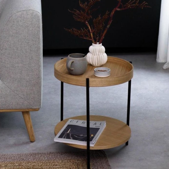 Layered Serenity Side Table 49cms (Available in 2 Colors)