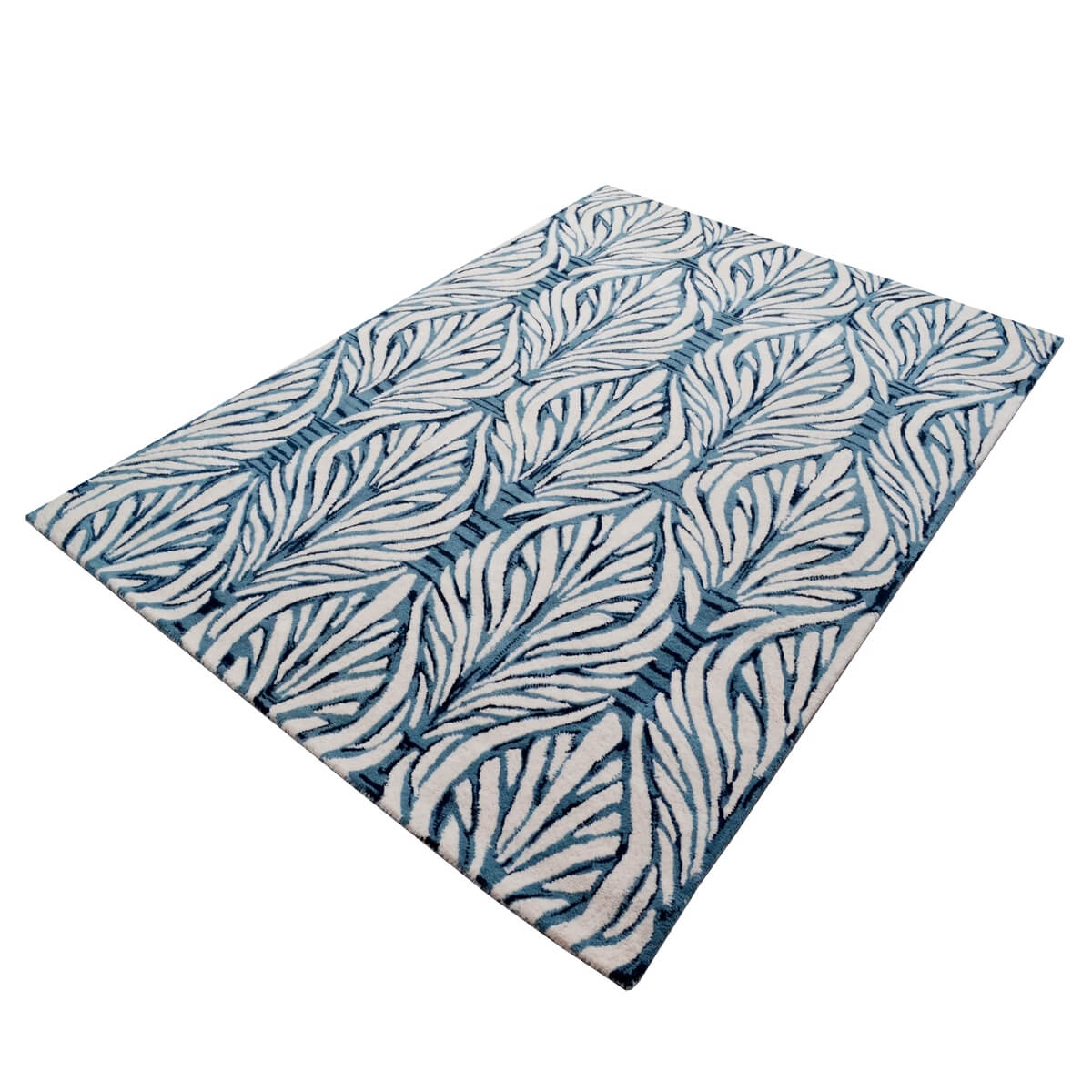 Leafy Pattern Hand Made Woolen Rug (Available in 3 Sizes)