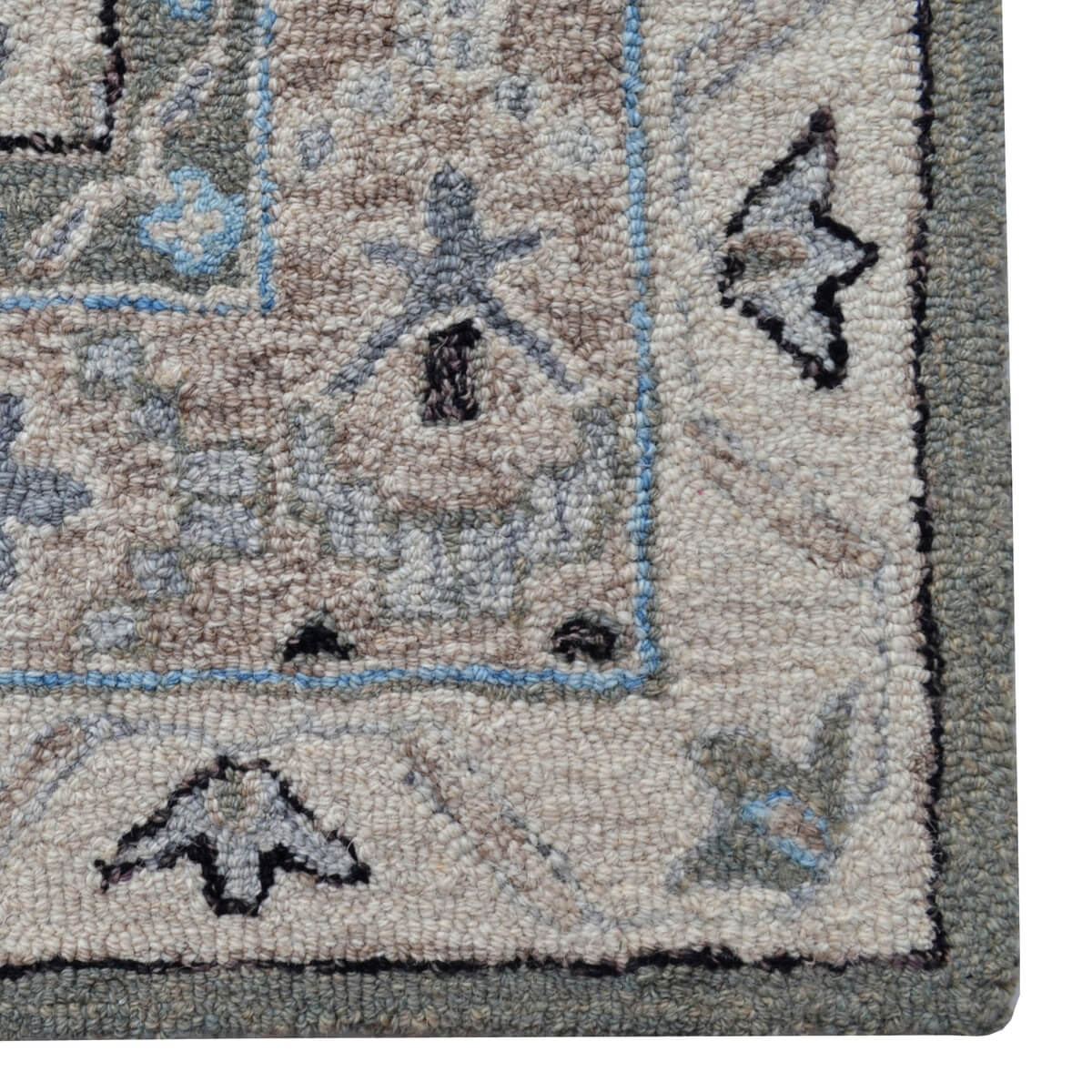 Leland Handmade Woolen Rug - Silver Cream (Available in 3 Sizes)