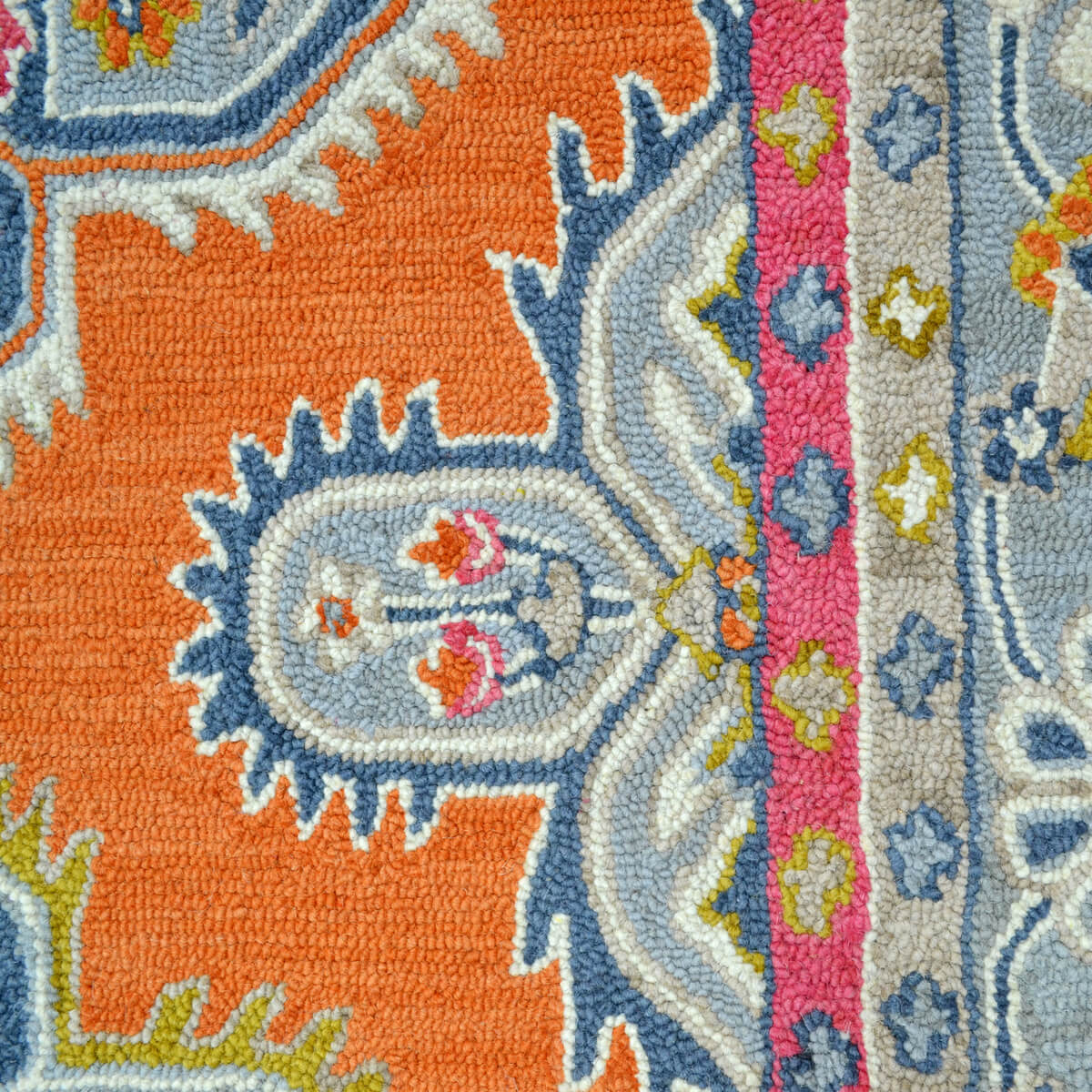 Leland Handmade Woolen Rug - Orange (Available in 3 Sizes)