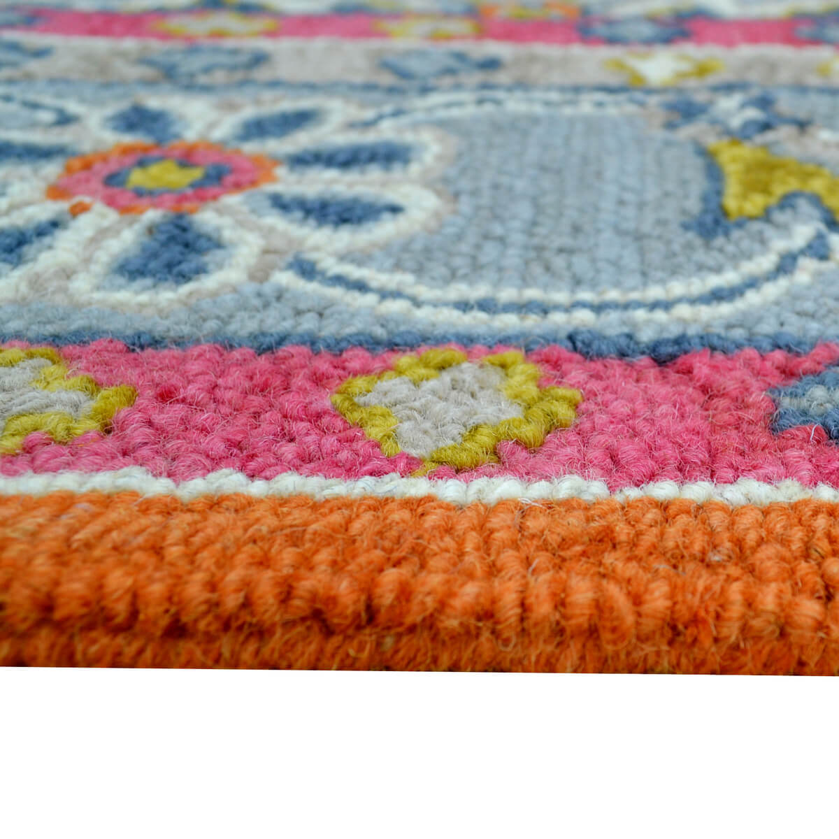 Leland Handmade Woolen Rug - Orange - Floor Runner