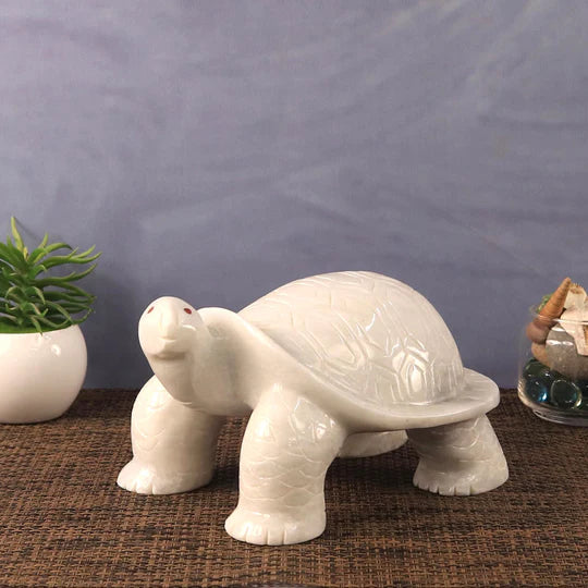 Lifelike Marble Turtle Figurine 20cms - Available in 3 Colors