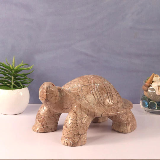 Lifelike Marble Turtle Figurine 20cms - Available in 3 Colors