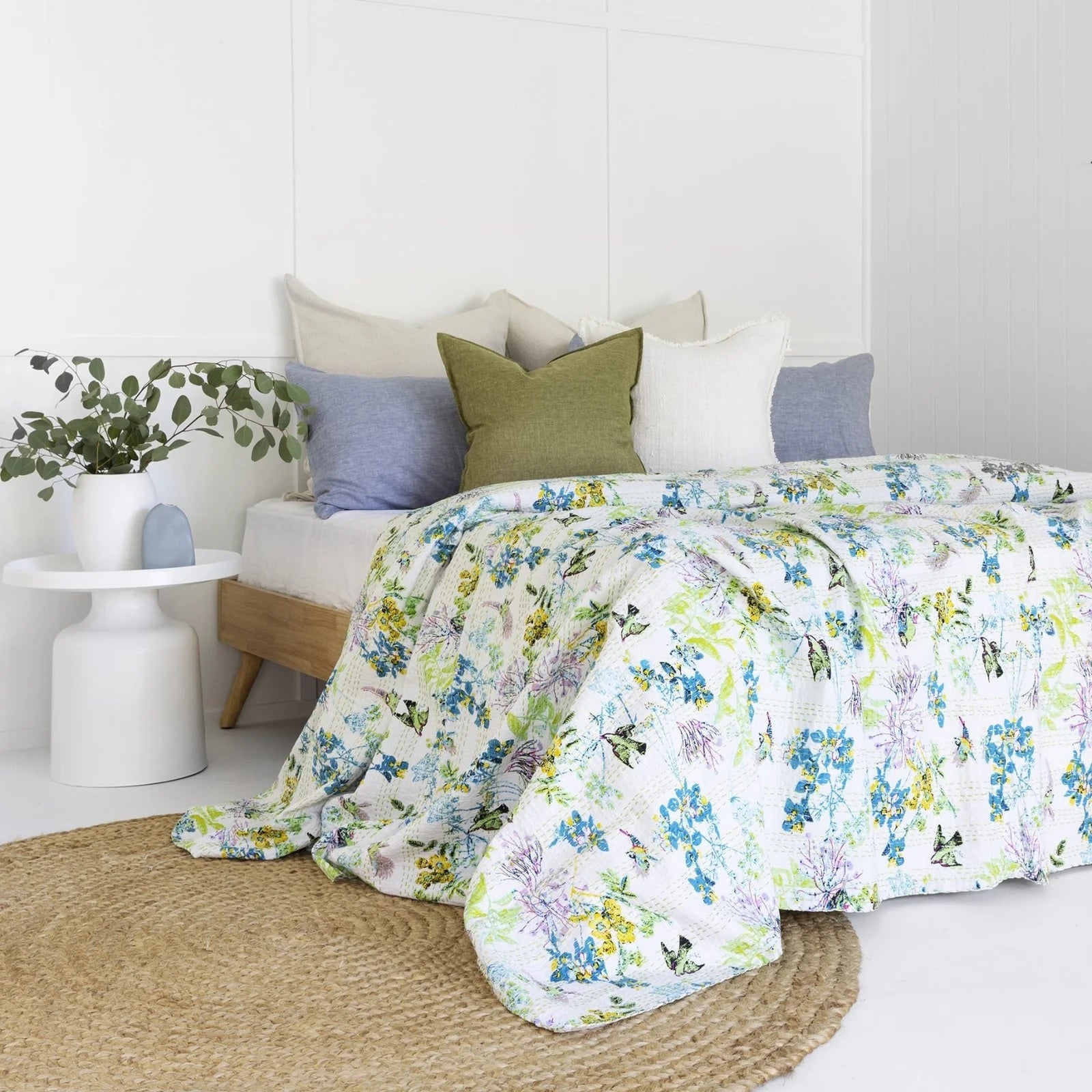 Lily Dream Meadow Cotton Bedspread