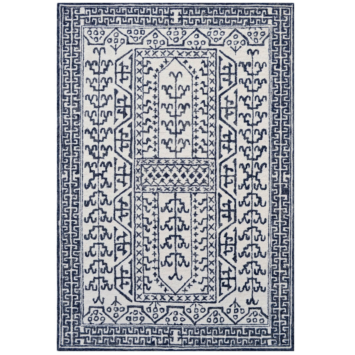 Lipi Handmade Woolen Rug Grey (Available in 3 Sizes)