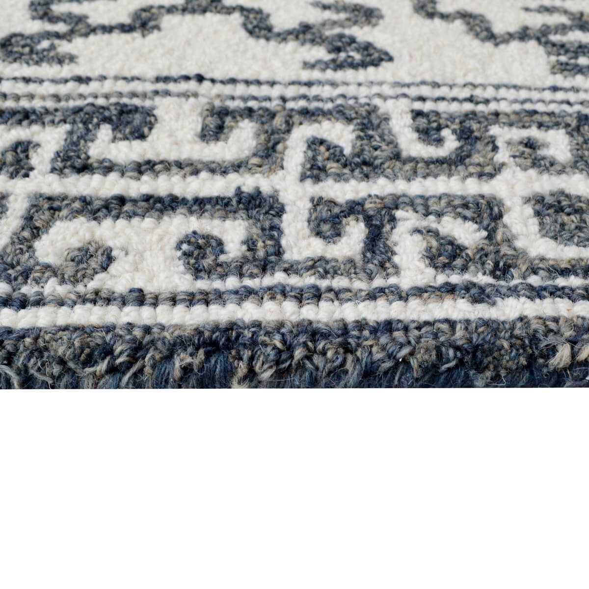 Lipi Handmade Woolen Rug Grey (Available in 3 Sizes)