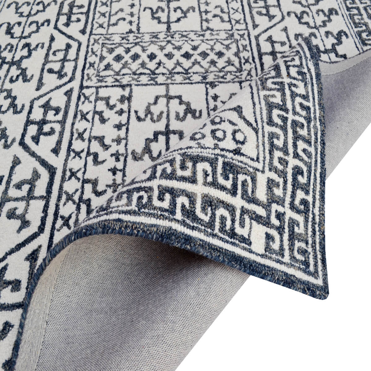 Lipi Handmade Woolen Rug Grey (Available in 3 Sizes)