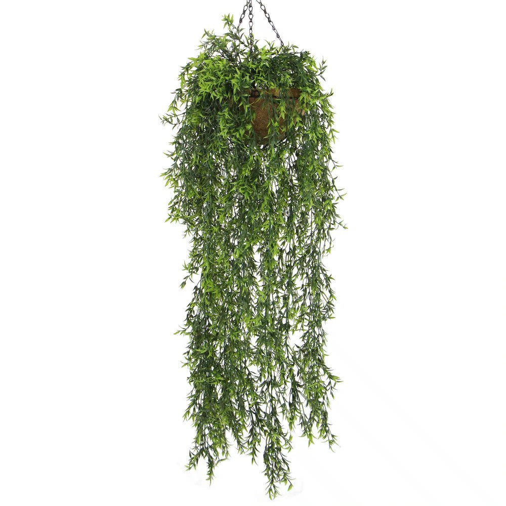 Long Hanging Artificial Ruscus Basket 135cms