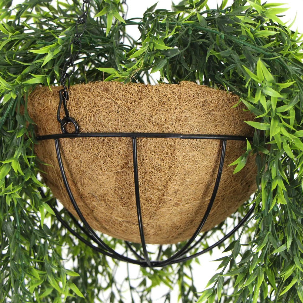 Long Hanging Artificial Ruscus Basket 135cms