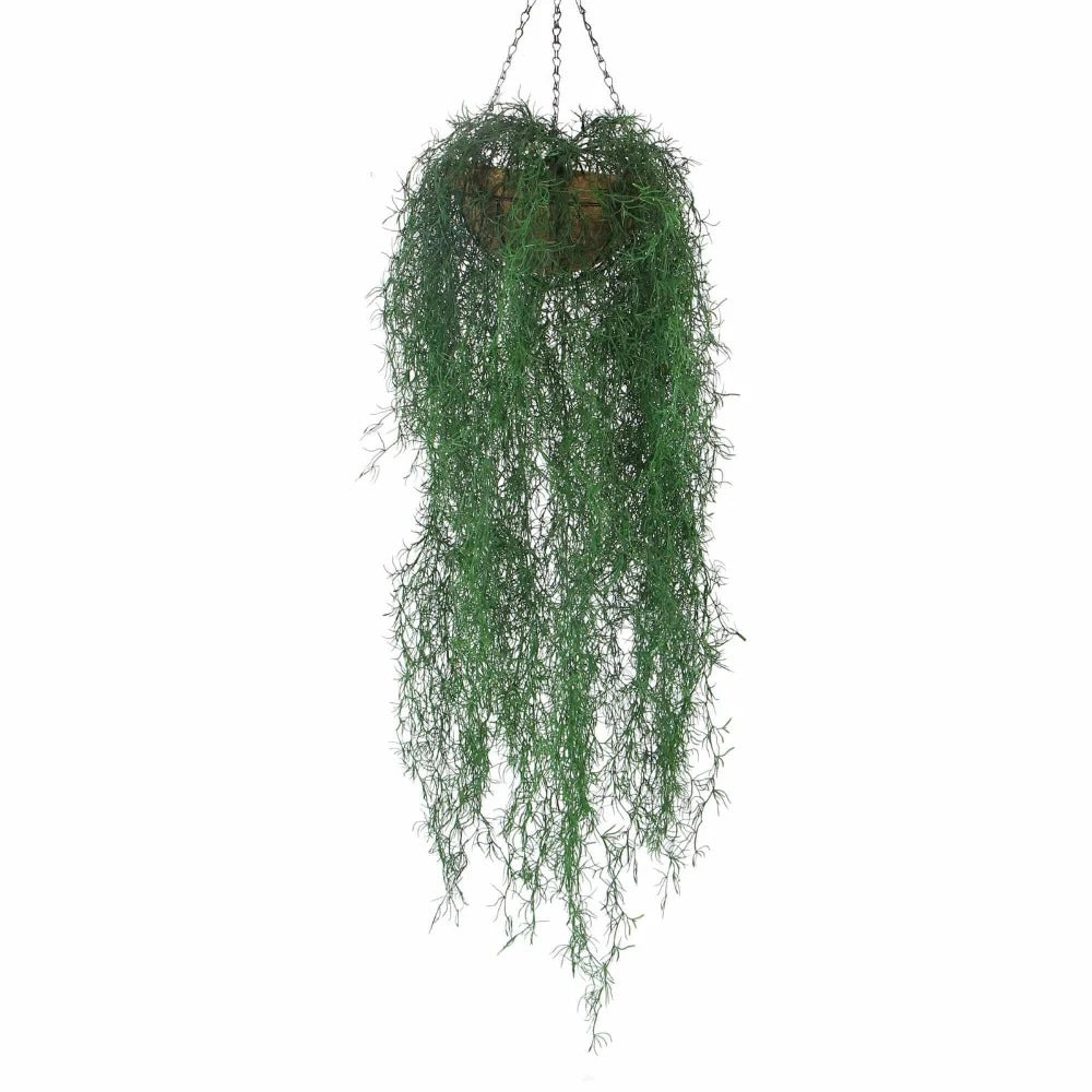 Long Hanging Artificial Spanish Moss Basket 135cms