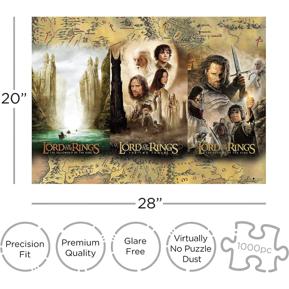 Lord Of The Rings - Triptych 1000 Piece Jigsaw Puzzle