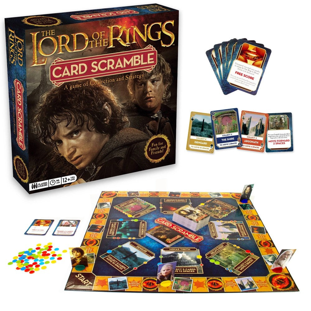 Lord Of The Rings Card Scramble Board Game