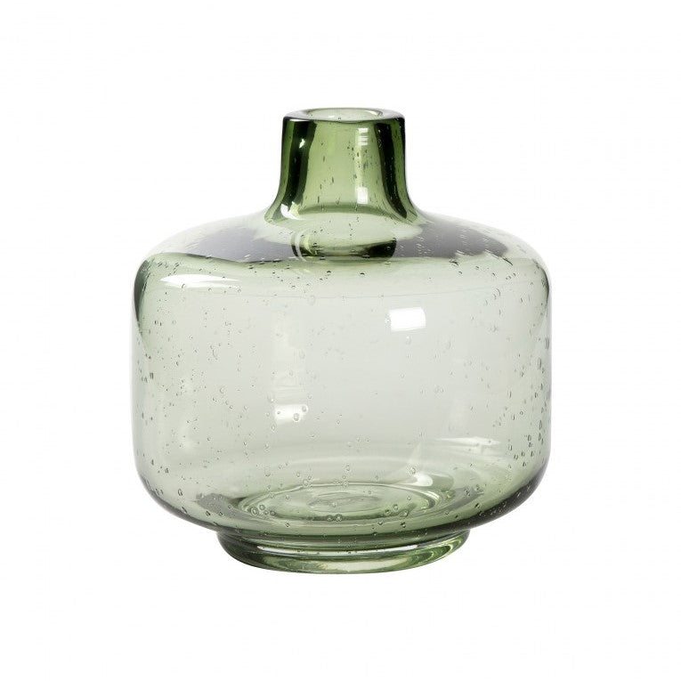 Lovely Green Vase with Subtle Bubble Detail