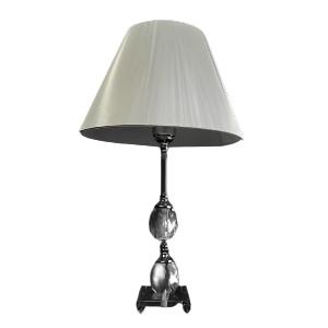 Luminous Elegance Crystal Table Lamp - White