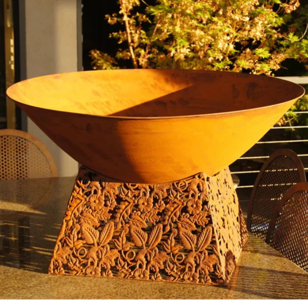 Lunar Luminescence Fire Pit Bowl with Base