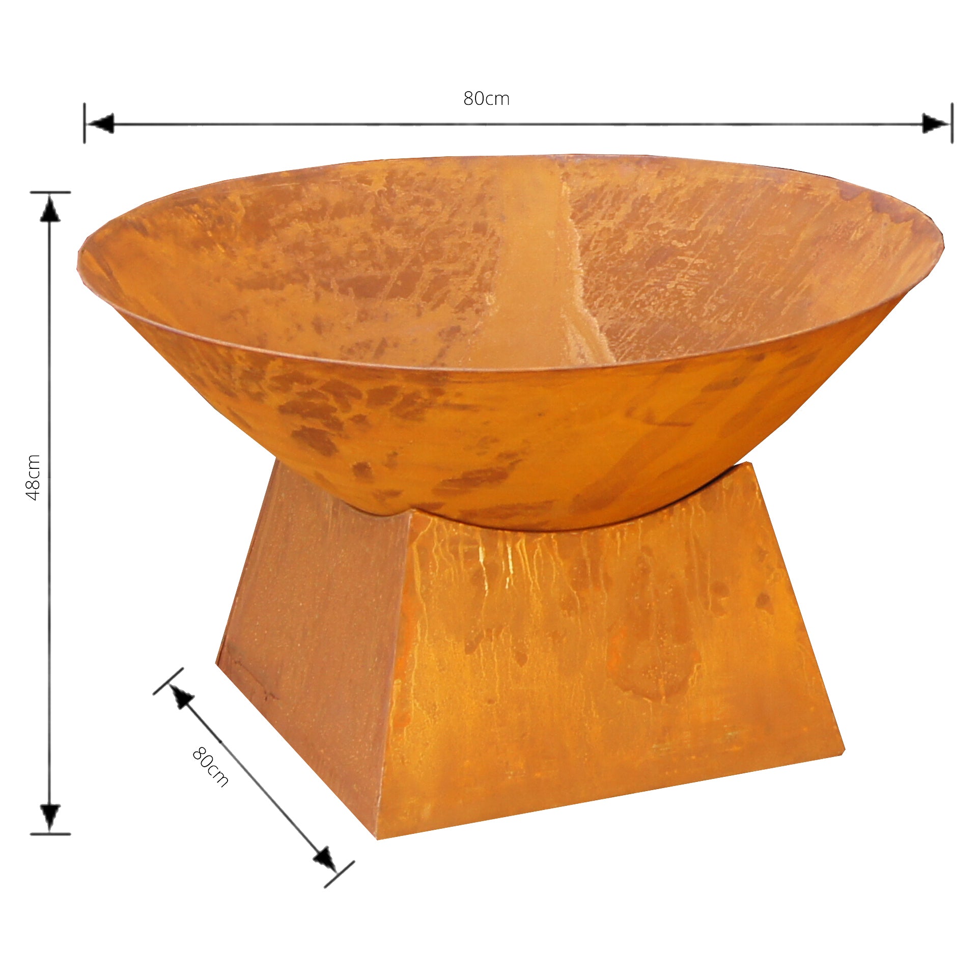 Lunar Luminescence Fire Pit Bowl with Plain Base