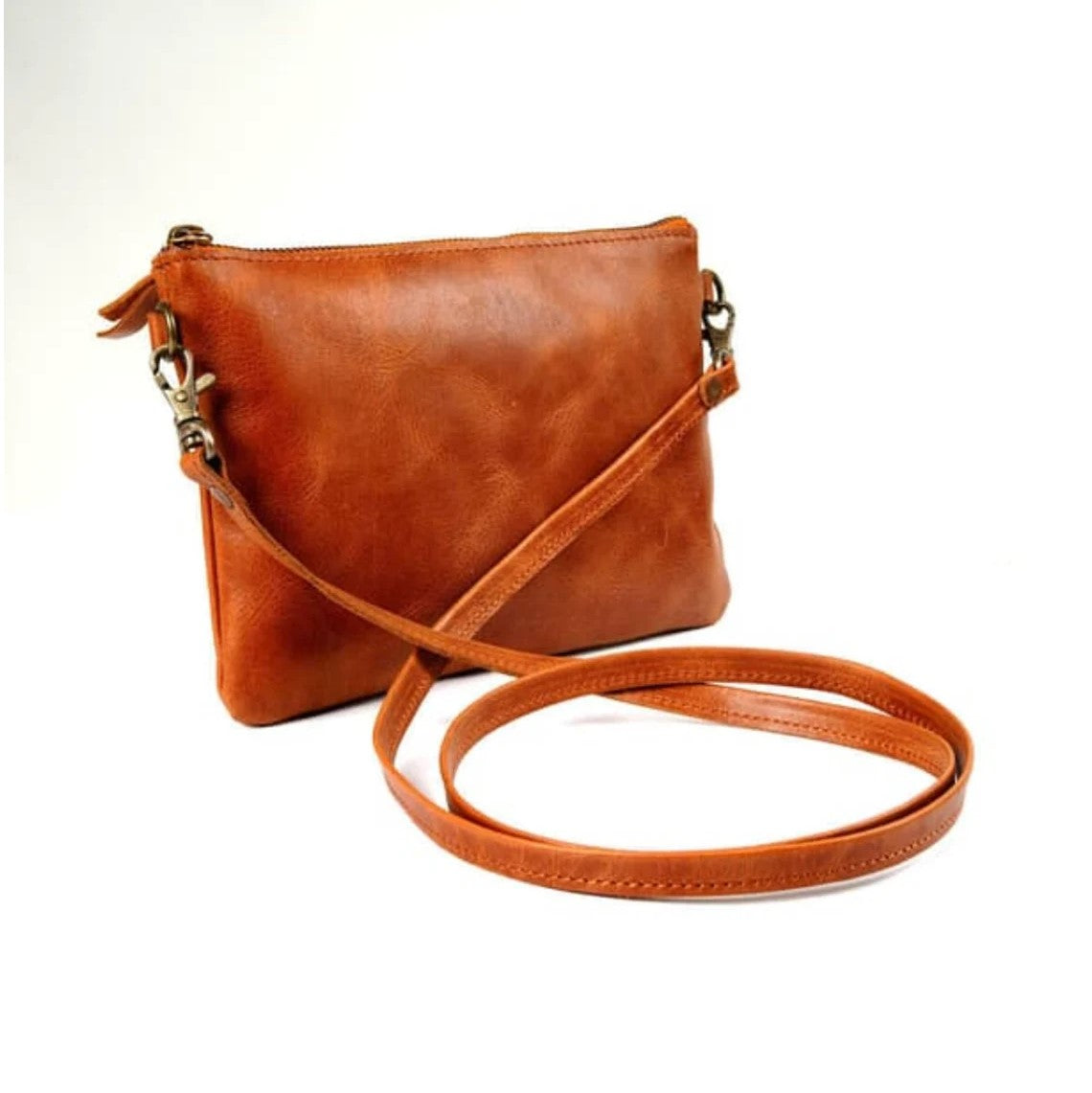 Luxe Luminary Elegant Leather Clutch Bag with Sling