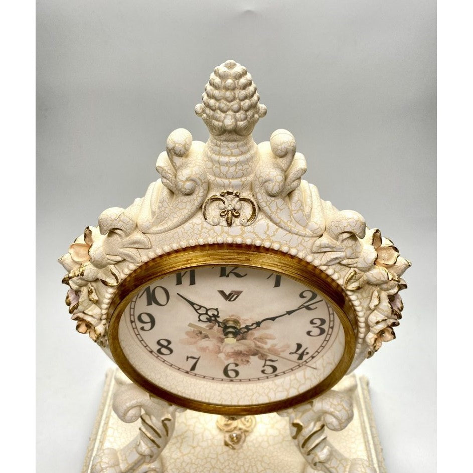 Luxurious Crystal Pendulum Table Clock 37.5cms