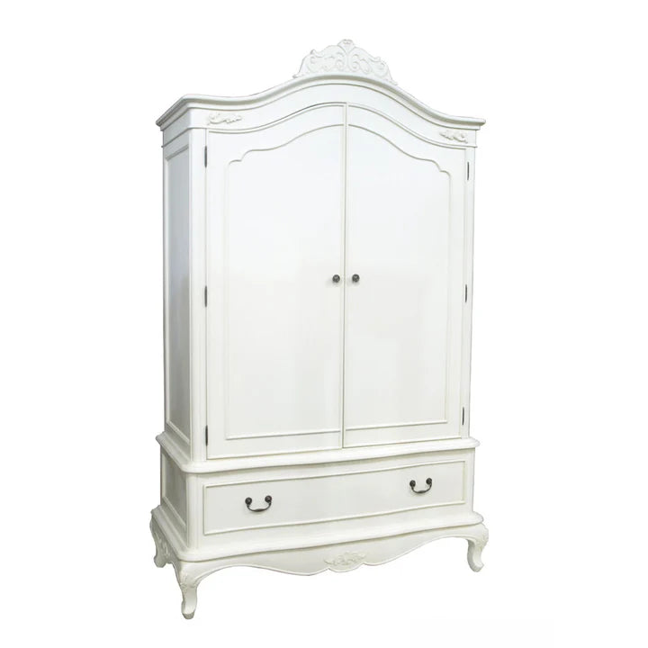 Luxurious Louis 2 Door Wardrobe - White