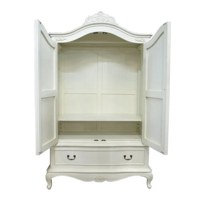 Luxurious Louis 2 Door Wardrobe - White