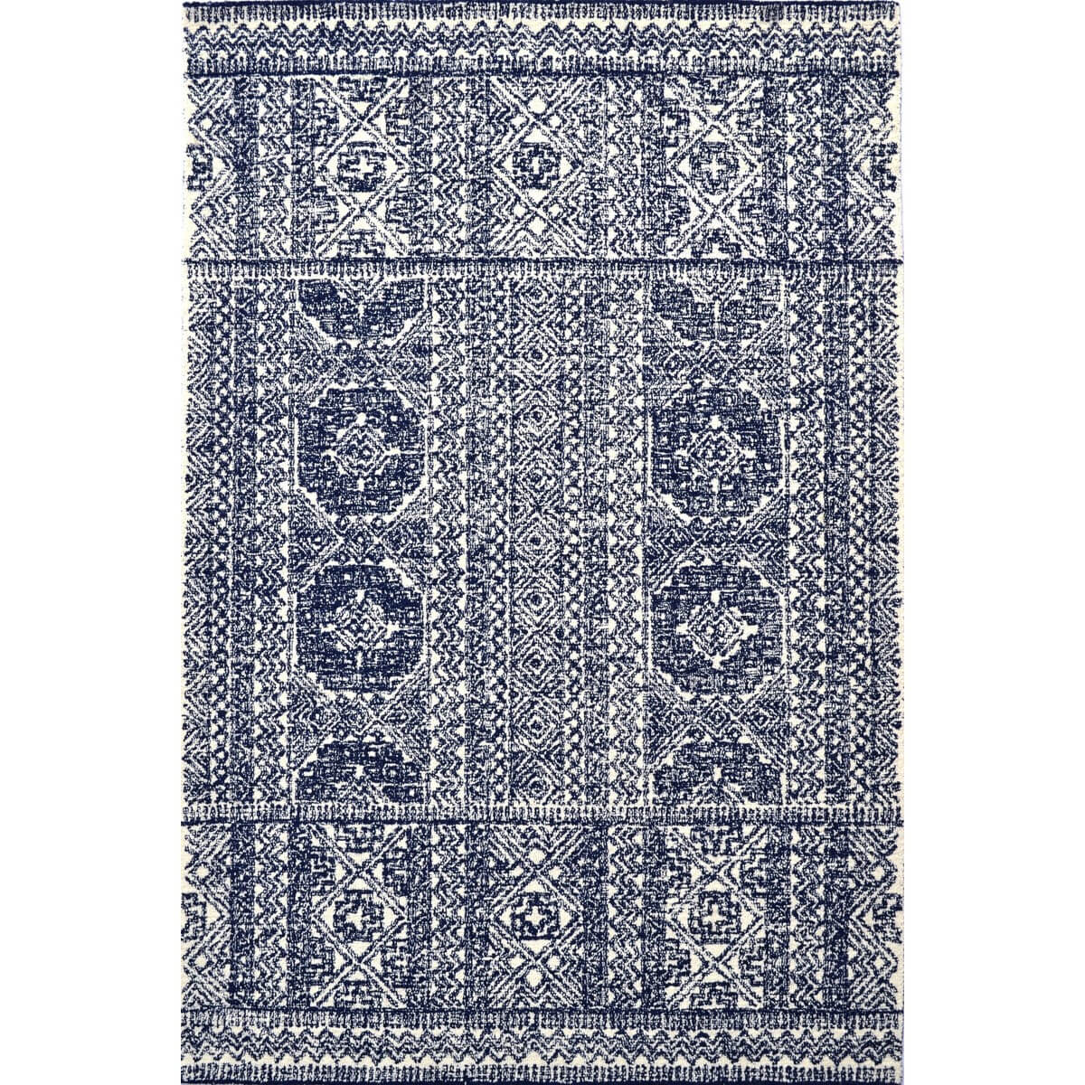 Luxurious Noble Navy Handmade Woolen Rug (Available in 3 Sizes)