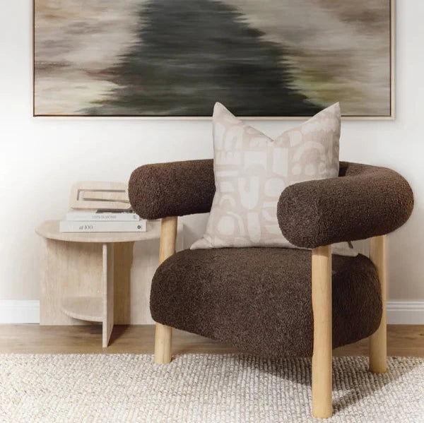 Luxurious Sherpa Chocolate Rocco Armchair