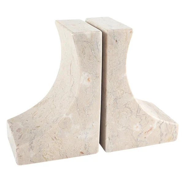 Luxurious Violino Bookends in Travertine - Purple Svevo