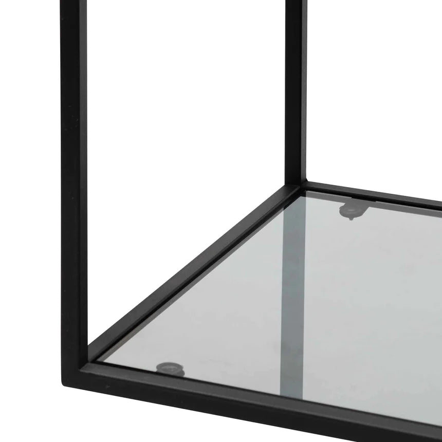 Luxury Glass Book Shelving Storage - Black