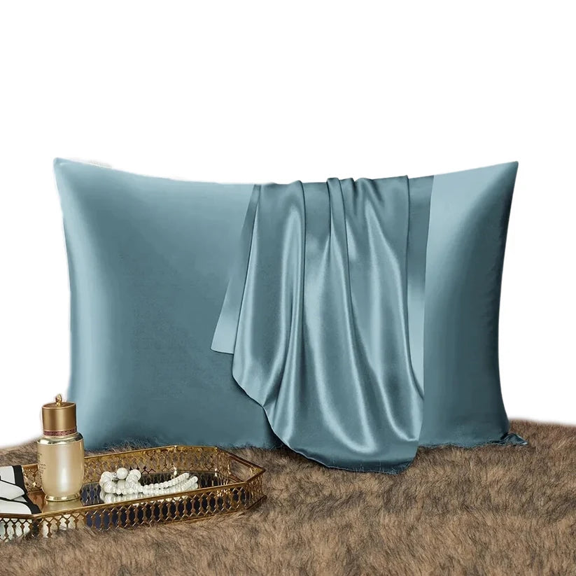 Luxury Mulberry Silk Pillowcase - Blue Grey - 50x75cms