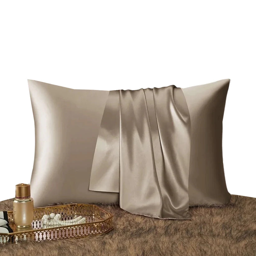 Luxury Mulberry Silk Pillowcase - Coffee - 50x75cms