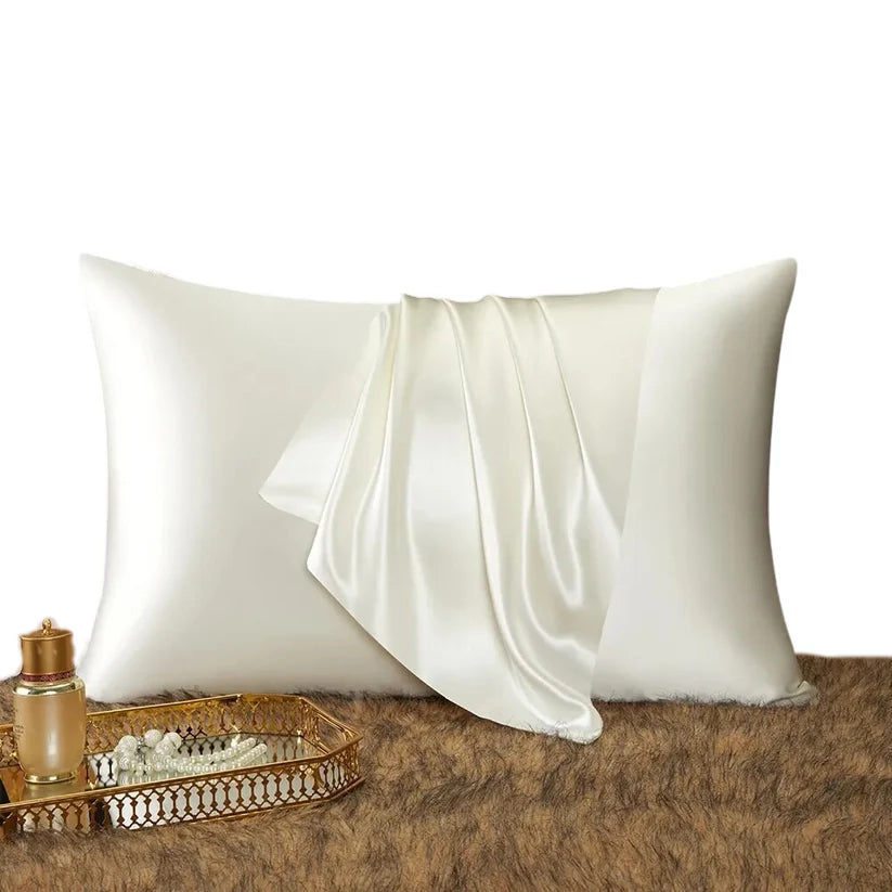 Luxury Mulberry Silk Pillowcase - White - 50x75cms