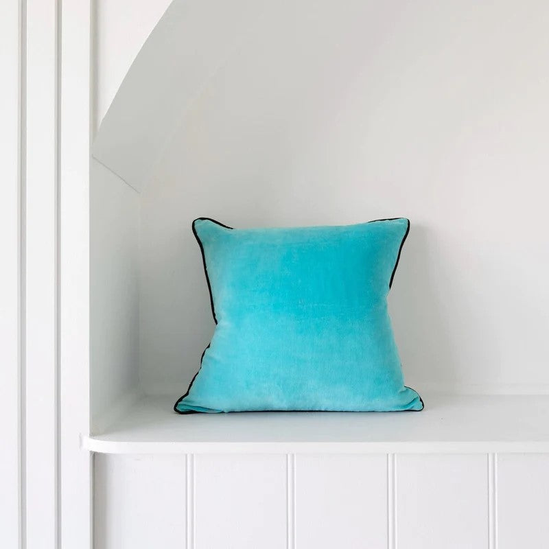 Luxury Smooth Velvet Piped Cushion Cover 50 x 50cms - Available in 4 Colors